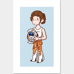 Chell and Wheatley Posters and Art